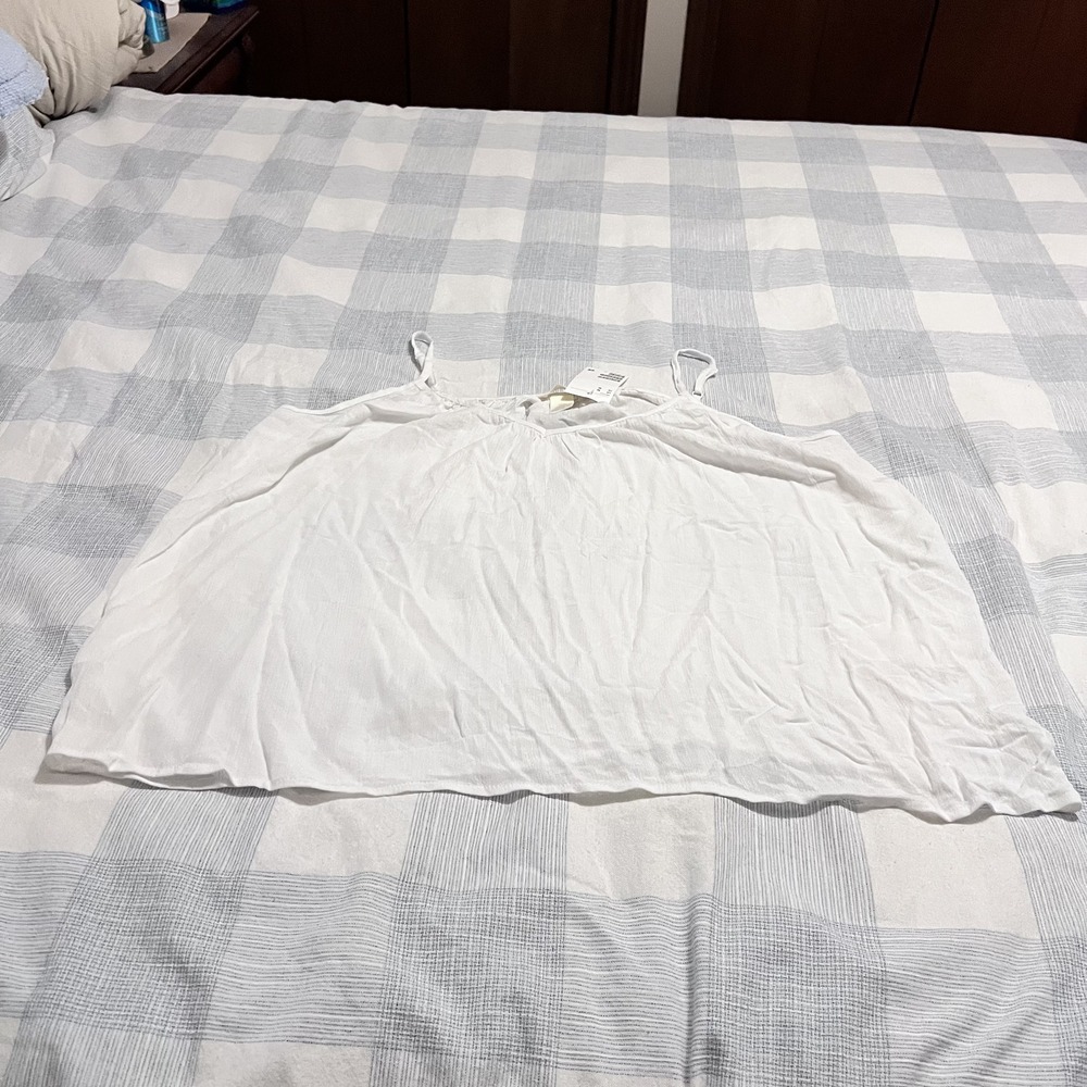 H&M L.O.G.G. White Crepe Cami Size M